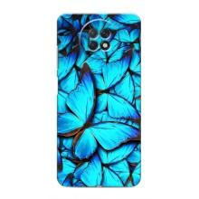 Силиконовый бампер с картинкой животных для Xiaomi Redmi Note 9T (Крылья бабочек)