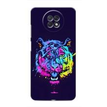 Силиконовый бампер с картинкой животных для Xiaomi Redmi Note 9T (Тигр-Арт)