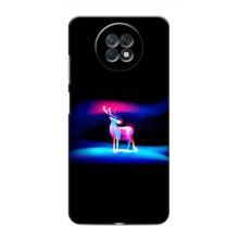 Силиконовый бампер с картинкой животных для Xiaomi Redmi Note 9T (Яркий олень)