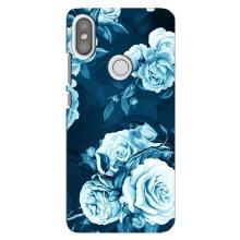 Чехлы (ART) Цветы на Xiaomi Redmi S2 (VPrint) (Голубые Бутоны)
