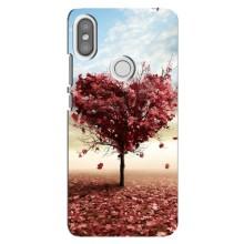 Чехлы для любимой на Сяомі Редмі С2 (VPrint) (Дерево серце)