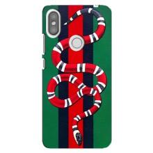 Чохли  GUCCI для Сяомі Редмі С2 (AlphaPrint) (Gucci змія)