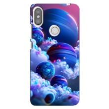 Чехлы КОСМОС для Xiaomi Redmi S2 – Синие планеты