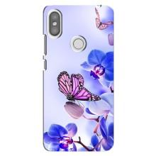 Чехлы с Цветами для Xiaomi Redmi S2 (VPrint) (Бабочка на цветочке)