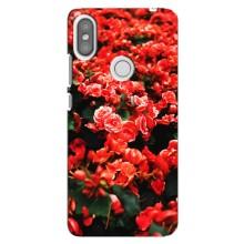 Чехлы с Цветами для Xiaomi Redmi S2 (VPrint) (Цветы красные)