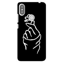Чехлы (Знак сердечка) на Xiaomi Redmi S2 – Сердце на черном