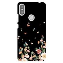 Чехол для Редми S2 - с принтом (Дизайнерские) (AlphaPrint) (Маленькие цветы)