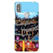 Чохол Майнкрафт на Xiaomi Redmi S2 (AlphaPrint) Minecraft (фон Minecraft)
