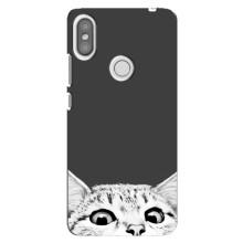 Чехол на Редми S2 с Котами (VPrint) (Выглядывает кот)