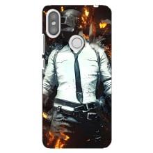 Силиконовый чехол с картинкой "Герой Pubg" на Xiaomi Redmi S2 – Man Пубг