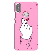 Чехол с принтом для Xiaomi Redmi S2 (AlphaPrint - Знак сердечка)