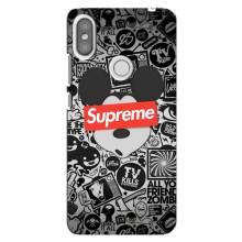 Чехол с Брендами одежды на Редми С2 – Supreme Маус