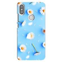Чехол с Цветами для Xiaomi Redmi S2 – ромашки на голубом