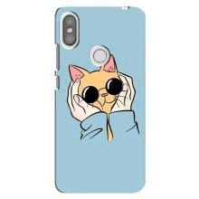 Бампер з зображенням Котиків для Редмі С2 (КОТИК в окулярах)