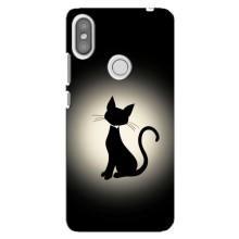 Чехол с принтом для Xiaomi Redmi S2 (AlphaPrint) Модные коты (Силуэт котика)