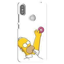 Чjхол з Сімпсонами для Xiaomi Redmi S2 (VPrint) (Гомер з пончиком)