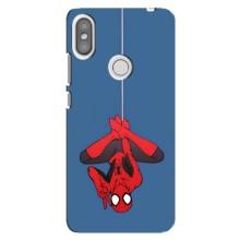 Чехол Супергерой Человека Паука на Xiaomi Redmi S2 – На паутине