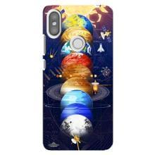 Чехол (ТПУ) с планетами на Xiaomi Redmi S2 – Арт планети