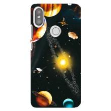 Чехол (ТПУ) с планетами на Xiaomi Redmi S2 – Вид с космоса