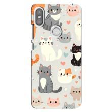 Чехол с рисунком кот на Xiaomi Redmi S2 – Коллаж котов