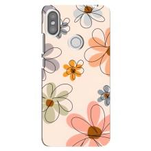 Чехол с цветочным принтом на Редми S2 – Разноцветные цветы