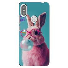 Чехол с принтом стильные животные для Редми S2 – Кролик в очках