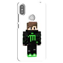 Чехлы для Xiaomi Redmi S2 (Персонажи Майн Крафт) – Зеленый мальчик