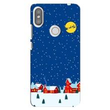 Силиконовый бампер на рождество для Xiaomi Redmi S2 – Город в снегу