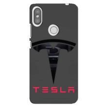 Силіконовий бампер з картинкою машини на Xiaomi Redmi S2 – Logo TESLA