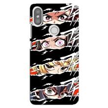 Силіконові чохлі з очіма Anime для Редмі С2 – Очі на чорному