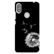 Силиконовый Чехол с одуванчиками на Xiaomi Redmi S2 – Одуванчик на чёрном