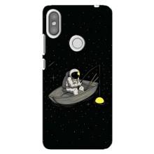 Силиконовый Чехол с принтом "Космонавты" на Xiaomi Redmi S2 – Космонавт на рыбалке