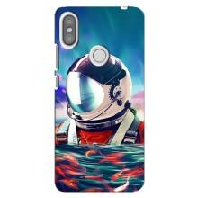 Силиконовый Чехол с принтом "Космонавты" на Xiaomi Redmi S2 – Космонавт в воде