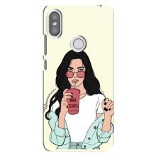 Силиконовый Чехол на Xiaomi Redmi S2 с картинкой Стильных Девушек (С напитком)