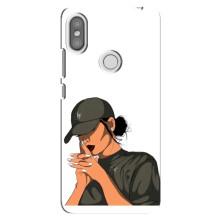 Силиконовый Чехол на Xiaomi Redmi S2 с картинкой Стильных Девушек (В зеленом)