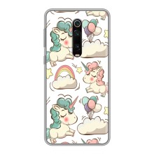 Чехол для Ксяоми Ми 9Т - (Единорожки - Новинки) (AlphaPrint) (Единорожки)