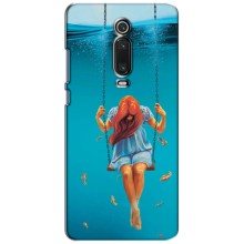 Чехол Стильные девушки на Xiaomi Mi 9T – Девушка на качели