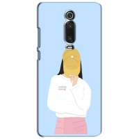 Силиконовый Чехол на Xiaomi Mi 9T с картинкой Стильных Девушек (Желтая кепка)