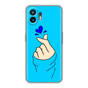 Чехлы (Знак сердечка) на Xiaomi Turbo 4 – Сердце на синем