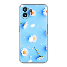 Чохол з Квітами для Xiaomi Turbo 4 – ромашки на блакитному