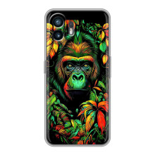 Чохол з Мавпами Xiaomi Turbo 4 - (AlphaPrint) (Мавпа в квітах)