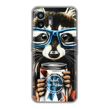 Чохол з принтом для Сяомі Турбо 4 - (Прикольні) (AlphaPrint) (Єнот з банкою)