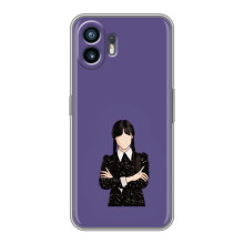 Чехлы Венсдей на Xiaomi Turbo 4 Уэнсдей (AlphaPrint) (Уэнздей в черном)