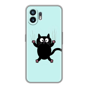 Силиконовый чехол с котиком для Xiaomi Turbo 4 – Падающий кот