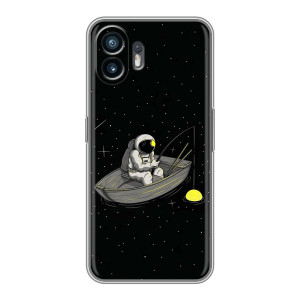 Силиконовый Чехол с принтом "Космонавты" на Xiaomi Turbo 4 – Космонавт на рыбалке
