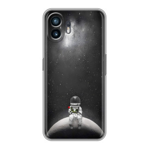 Силиконовый Чехол с принтом "Космонавты" на Xiaomi Turbo 4 – Космонавт романтик