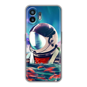 Силиконовый Чехол с принтом "Космонавты" на Xiaomi Turbo 4 – Космонавт в воде