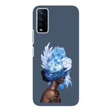 Чехлы (ART) Цветы на ViVO Y12s (VPrint) (Цветы на голове)