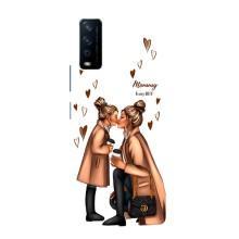 Чехол с печатью для ViVO Y12s - (Мама с ребенком) (AlphaPrint) (Дочка и мама)