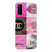 Чохол (Dior, Prada, YSL, Chanel) для ViVO Y12s (Модніца)